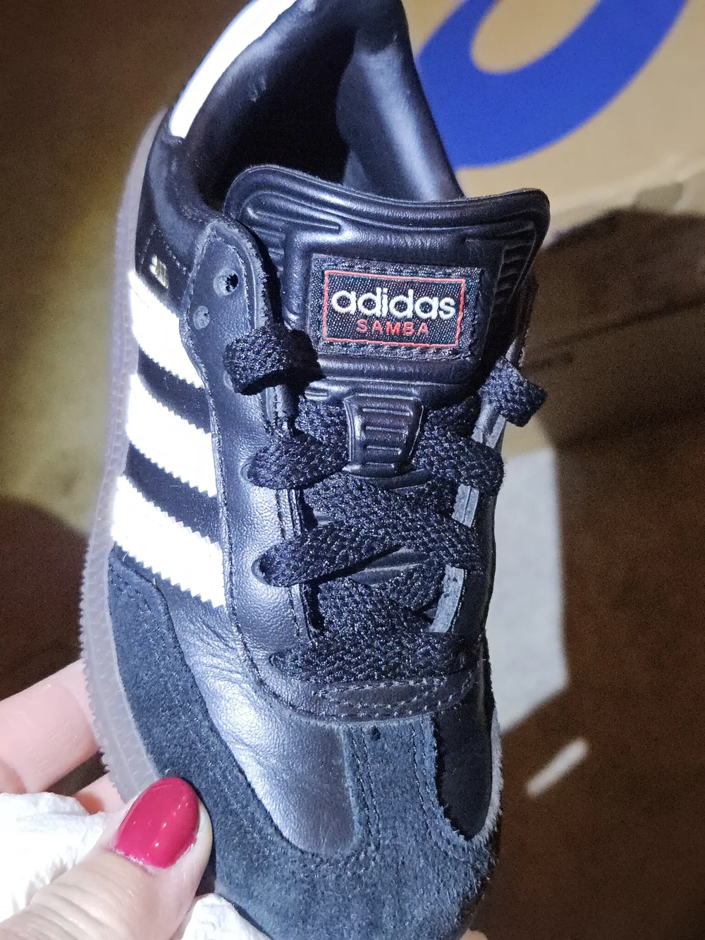 adidas Original Kids' Samba Sneakers in Black and White Gum Sz.11K